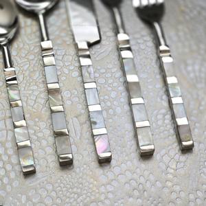 Recién llegado, juegos de cubiertos de Metal con mango de perla Madre, espejo pulido para el hogar, boda, hoteles, juegos de cubiertos de vajilla - Product Image 3