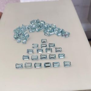Haute qualité aigue-marine bleu coussin pierre octogone coupe Quartz rose naturel Semi précieux pierres précieuses en vrac pour bijoux - Product Image 4