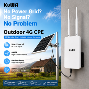 <span class=keywords><strong>Routeur</strong></span> Réseau Sans Fil WiFi Solaire <span class=keywords><strong>KuWFi</strong></span> 300Mbps 12V DC, Appareil Extérieur Étanche IP65 <span class=keywords><strong>4G</strong></span> <span class=keywords><strong>LTE</strong></span> pour Caméra de Surveillance CCTV - Product Image 1