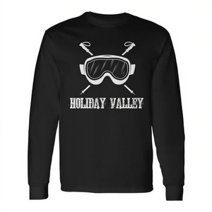 Holiday Valley Ski Goggles T-shirt à manches longues pour snowboard et sports d'hiver - Product Image 2