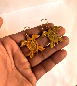 ต่างหูแบบหมุนวนสไตล์ทันสมัยทำด้วยมือเครื่องประดับเกลียวชุบทองทองเหลืองสำหรับงานแต่งงานหรือวันครบรอบของขวัญวันเกิด - Product Image 4