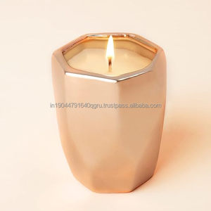 Luxury Geometrical Custom Logo Gold Metal Jar Candle in Affordable Price - Product Image 5