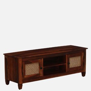 Kalki Console TV contemporaine en bois de Sesham Finition en teck provincial résistant aux rayures pour téléviseurs jusqu'à 55 ''pour le salon - Product Image 6