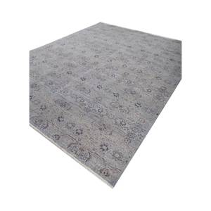 Alfombra de Lana Anudada a Mano Erbe, Diseño Abstracto con Medallón Azul, Estilo Transicional, Rectangular 8x10, Garantía de 24 Meses para Sala de Estar - Product Image 2