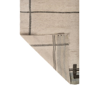 LCA-1531 Ivory <b>Box</b> Hand Knotted Wool Rug Geometric Pattern Living Carpet for Home Rectangle <b>Puzzle</b> Hallway Entryway Carpet Rug - Product Image 5