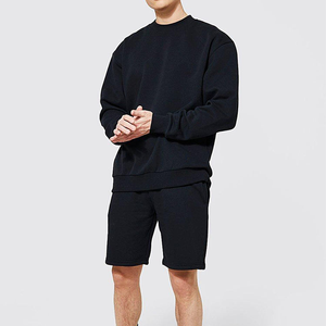 Conception de logo personnalisé OEM Sweat-shirt en éponge française au genou pour hommes Survêtement en coton à la mode avec ensembles courts - Product Image 1