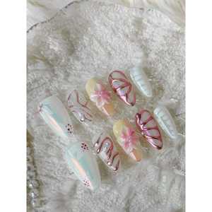 Jelly Bloom Press-On Nail Art Décorations d'ongles durables et élégantes - Product Image 2