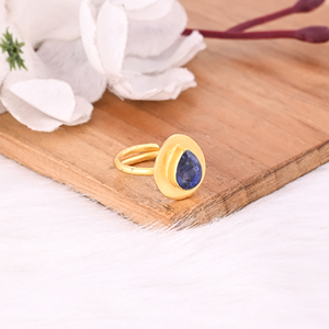 แหวนเงินแท้ 925 แหวนแต่งงาน แหวนหมั้น แหวนครบรอบแต่งงาน ประดับพลอยไคยาไนต์สีน้ำเงิน ตัดเจียระไนอย่างดี ของขวัญเครื่องประดับสำหรับงานปาร์ตี้ - Product Image 2