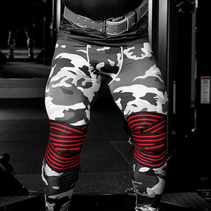 Néoprène d'haltérophilie de haute qualité unisexe avec logo personnalisé enveloppes de genou d'haltérophilie de couleur personnalisée pour une utilisation sécuritaire de remise en forme - Product Image 4