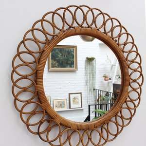 Décoration d'été traditionnelle de luxe, miroir en rotin fait à la main, miroir mural intérieur/extérieur, cadre de miroir tissé, fabriqué par KingCraftViet - Product Image 3