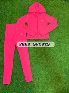 2025 Custom Regular Fit Women's Spandex Fiber High Quality Made in Pakistan <b>Above</b> Knee Solid Sweat Suit - Product Image 3