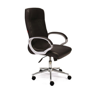 Silla de Oficina Giratoria Contemporánea HOM1071-01 con Respaldo Alto, Tapicería de Cuero, Altura Ajustable, Espuma y Tela para Oficina en Casa y Uso Doméstico - Product Image 1