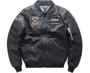Chaqueta Bomber de Piloto Personalizada para Hombre, de Lona, Impermeable, Cortavientos, Ajustada, con Cuello Camisero y Cremallera, Estilo Urbano - Product Image 2
