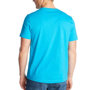 Venta al por mayor de los hombres 100% algodón camiseta de moda Slim Fit cuello redondo ligero 220g de alta calidad liso para Pima personalizable - Product Image 3