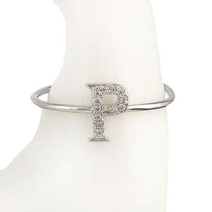 Anillo de Dedo con Letras del Alfabeto para Mujer - Plata - Plateado - Product Image 3