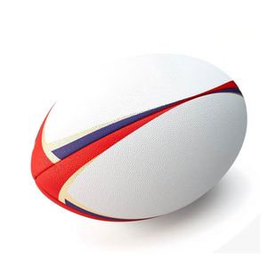 Ballon de rugby en cuir PU imprimé sur mesure Taille officielle Entraînement Match Adulte Enfants Léger OEM - Product Image 4