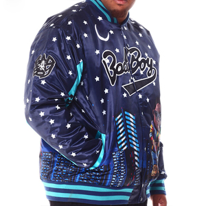 Veste universitaire en satin pour homme, nouvelle tendance 2026, broderie personnalisée, finition brillante de luxe, veste bomber, vêtements de rue, veste en satin - Product Image 2