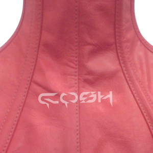 Corsé de cuello rosa brillante con varillas de acero, estilo fetiche punk. - Product Image 3