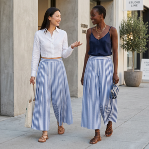 <span class=keywords><strong>Pantaloni</strong></span> Estivi Casual da Donna <span class=keywords><strong>in</strong></span> Tessuto Oxford Traspirante, Vestibilità Ampia, Taglio Bootcut, Vita Alta, <span class=keywords><strong>in</strong></span> <span class=keywords><strong>Lino</strong></span>-Cotone - Product Image 5