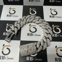 Pulseras de Diamantes de Alta Calidad Personalizadas de 250 Gramos, Oro Amarillo de 24K, Certificadas por IGI, Cultivadas en Laboratorio CVD HPHT, Corte Asscher, Estilo Cubano, Unisex
