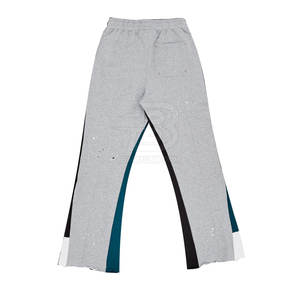 กางเกงสเวตเตอร์แบบลำลองของผู้ชายมีกระเป๋าผ้าคอตตอนเอวปานกลางทรงตรงดีไซน์ใหม่ล่าสุดโลโก้ตามสั่ง - Product Image 2