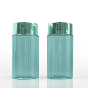 Personalizado 275ml Jade verde PET plástico cilíndrico medicina botella tapón de rosca ISO 9001 certificado suplemento de vitamina médica - Product Image 6