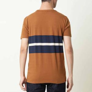 โลโก้การพิมพ์ที่กําหนดเองเสื้อยืดธรรมดาสีเปล่าบล็อก Patchwork ผู้ชายเสื้อยืด Unisex เสื้อยืดปกติ Fit บล็อกสีเสื้อยืด - Product Image 2