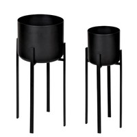 Support de plantes en fer chromé noir moderne, pour intérieur et extérieur, pots à fleurs, jardinières, taille personnalisée, maison, jardin, plantes en pot, Vishal