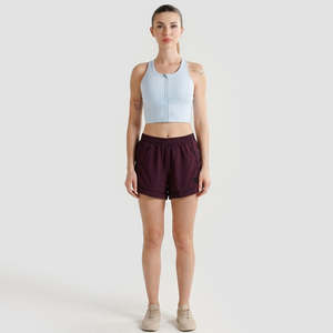 Element Korean Style High-Waist Shorts in Maroon XS Size Breathable Spandex & Polyester Customizable Logo Pattern <b>Bow</b> Decoration - Product Image 3