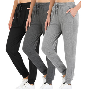 Sports Running Workout Joggers Cordon de serrage avec bande de taille élastique de haute qualité Pantalons pour femmes orientés vers l'exportation du fournisseur BD - Product Image 1
