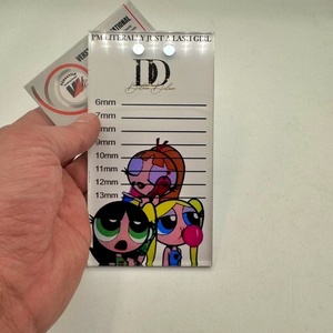 Plaques à cils professionnelles et mignonnes Power Puff Girls, étiquette privée, extension de cils, plaque en acrylique, cils magnétiques, cœur, carré, diamant - Product Image 3