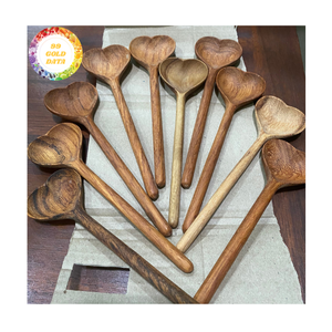 Cuillère en bois Ustensile en bois fait à la main pour la cuisine servant la salade et l'utilisation de repas de tous les jours Origine vietnamienne - Product Image 3