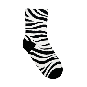 ODM hombres y mujeres cebra patrón Jacquard algodón Crew calcetines diseño personalizado Streetwear estilo Casual de la fábrica de Vietnam - Product Image 2