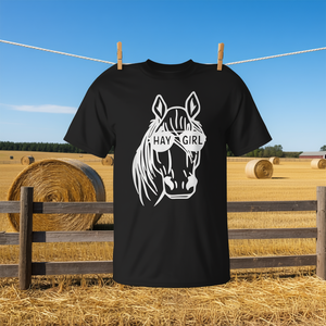 Camiseta Horse Riding Cowgirl Hay Girl, color negro, unisex, talla para adultos - Product Image 3