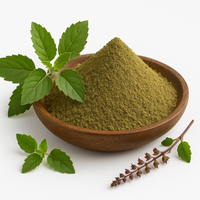 Poudre de basilic sacré biologique Poudre de feuilles de Tulsi Supplément naturel à base de plantes pour le soutien immunitaire et le soulagement du stress Approvisionnement en gros en vrac