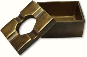 Fournisseur en gros de cendriers en laiton massif, fabricant de cendriers vintage à couvercle coupe-vent, cendrier à cigares personnalisé pour fumer - Product Image 2