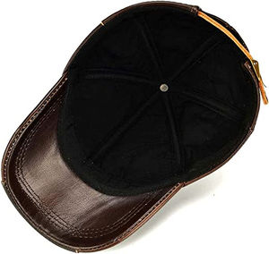 New Arrival Customizable Genuine Cowhide <b>Leather</b> Caps Classic Design Personalized Private Casual <b>Hats</b> & Caps - Product Image 3