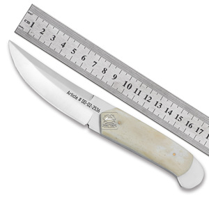 Cuchillo de bolsillo EDC de acero D2 personalizado, hecho a mano, mango de madera de nogal exótico, Funda de cuero en relieve G10, hecho a mano - Product Image 5