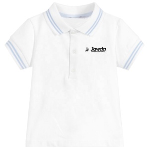 เสื้อกอล์ฟเด็กผ้าฝ้ายแท้ 100% คุณภาพสูง แบบเรียบง่าย สกรีนโลโก้ได้ ขายส่ง ราคาดีที่สุด - Product Image 4