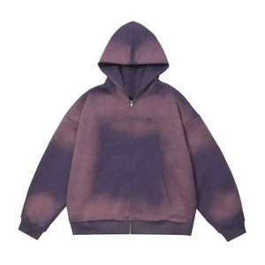 Sweat-shirt lourd effet vieilli, délavé au soleil, en molleton de coton, avec impression graphique, finition moderne effet vieilli, qualité supérieure - Product Image 2