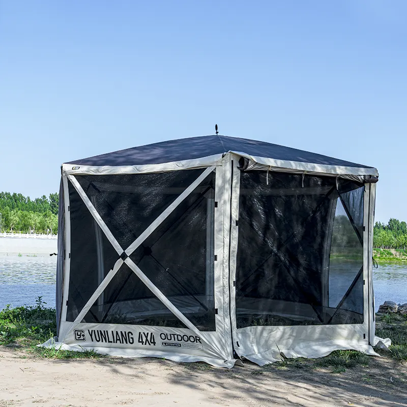 Y + Outdoor Zeshoek Pop-Up Stand Tent Camping Opvouwbare Winddichte Regendichte Grote Restaurant Tent