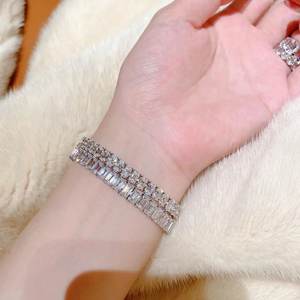 Zircon Stone 925 <b>Sterling</b> <b>Silver</b> Rhodium Plated Tennis <b>Bracelet</b> for Christmas & Party Gifts for Women - Product Image 6