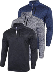 Chemises de sport à séchage rapide pour hommes Chemises de sport actives et athlétiques à manches longues Tops 1/4 Quarter Zip Pullover Shirts - Product Image 6