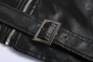 Men <b>Vest</b> <b>Black</b> Biker Motorcycle Hip Hop Waistcoat Male Faux Leather Punk Spring Sleeveless Leather <b>Vest</b> Plus Size Loose - Product Image 5