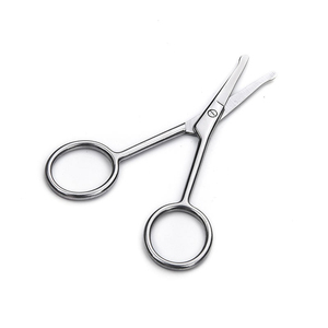 กรรไกรแต่งหน้าปลายโค้งมนขนจมูกกรรไกรสแตนเลสสำหรับคิ้ว - Product Image 6