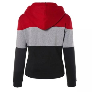 2023 mujeres Zip Up Slim Fit sudaderas con capucha de buena calidad 100% algodón Fleece Pullover Three Panel Women Hoodie - Product Image 2