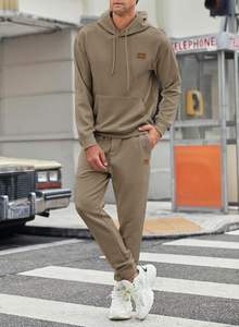 Conjunto de Sudadera con Capucha y Pantalones 100% Algodón, Ropa Urbana de Invierno, Ligera, Ecológica, Transpirable, con Cordón y Estampado - Product Image 5