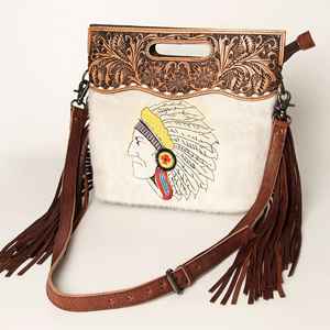 Última Colección Otoño personalizado láser impreso cuero real bohemio ecológico Sling Bag borla flores para mujeres multiuso - Product Image 2