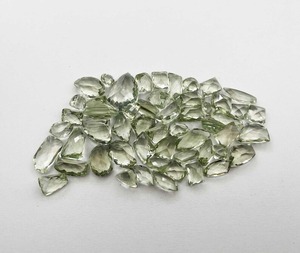 Pierre précieuse en améthyste verte naturelle, taille coussin facetté, pierre en vrac pour la fabrication de bijoux, 5-8 carats, taille fantaisie cirée/entoilée CT - Product Image 4