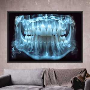 Stylish Printed Canvas Artwork: Modern Dental Office Decor,BLACK <b>FRAMED</b> CANVAS - Product Image 1